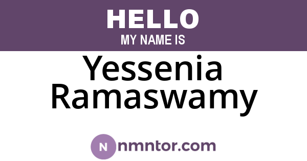 Yessenia Ramaswamy
