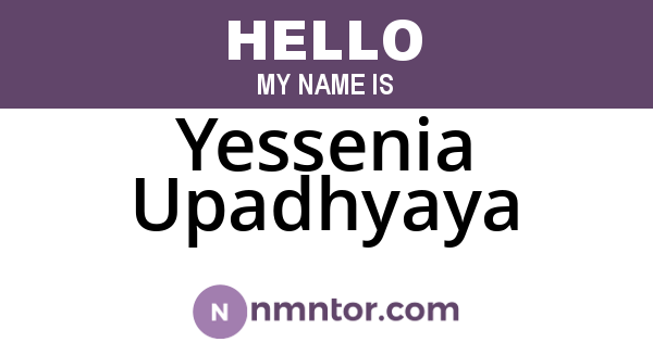 Yessenia Upadhyaya