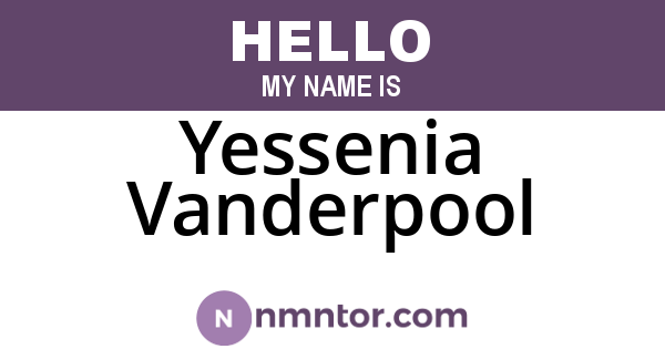 Yessenia Vanderpool