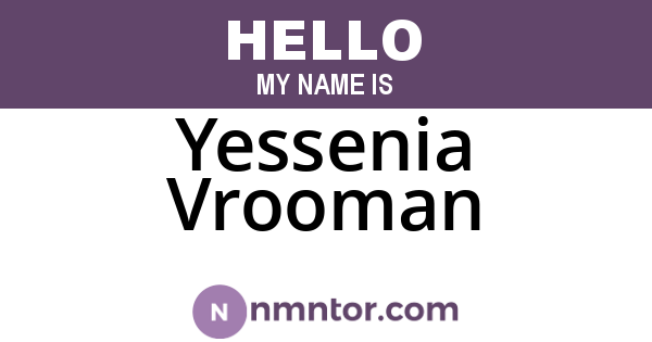 Yessenia Vrooman