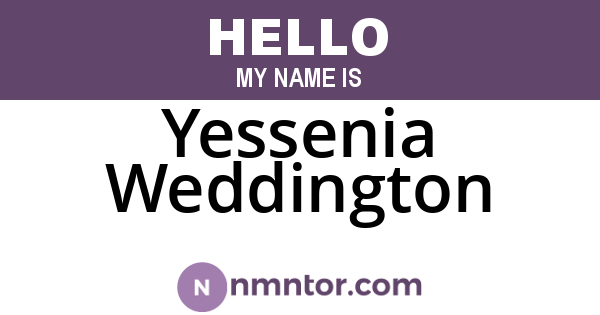 Yessenia Weddington