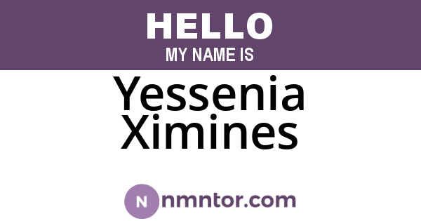 Yessenia Ximines