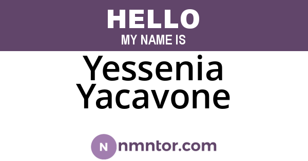 Yessenia Yacavone
