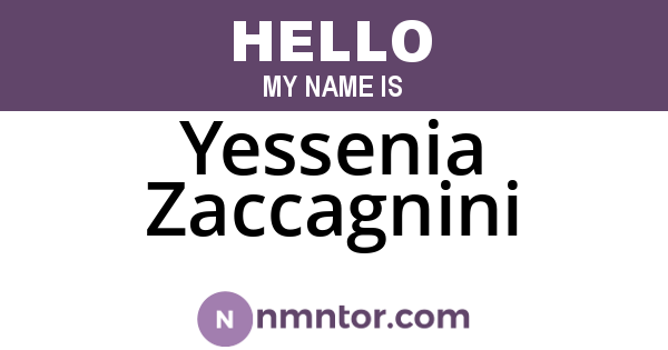 Yessenia Zaccagnini