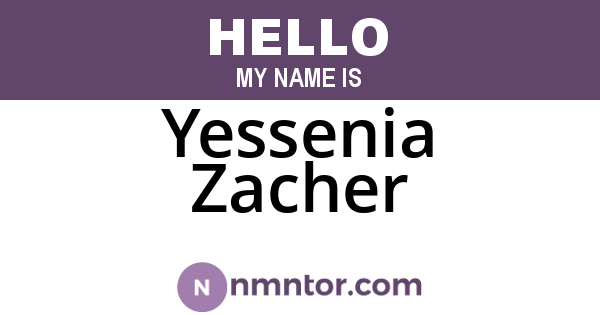 Yessenia Zacher