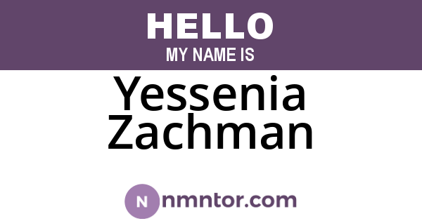Yessenia Zachman