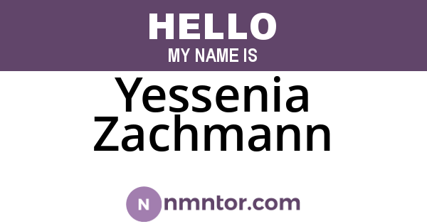 Yessenia Zachmann