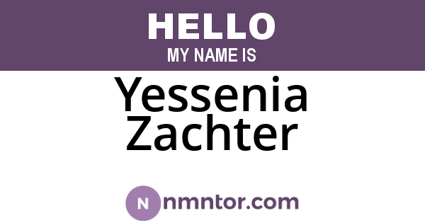 Yessenia Zachter