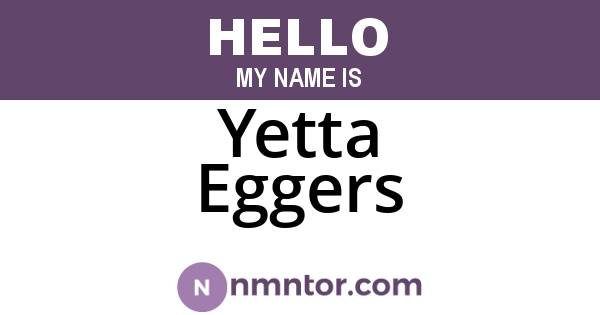 Yetta Eggers