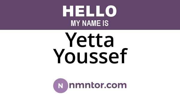 Yetta Youssef