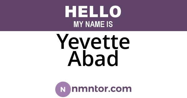 Yevette Abad