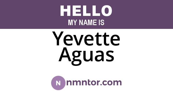 Yevette Aguas
