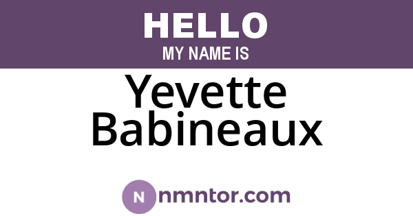 Yevette Babineaux