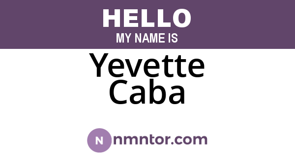 Yevette Caba