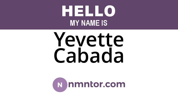 Yevette Cabada