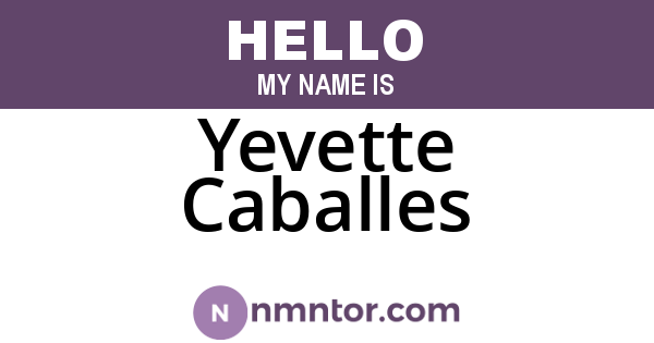 Yevette Caballes