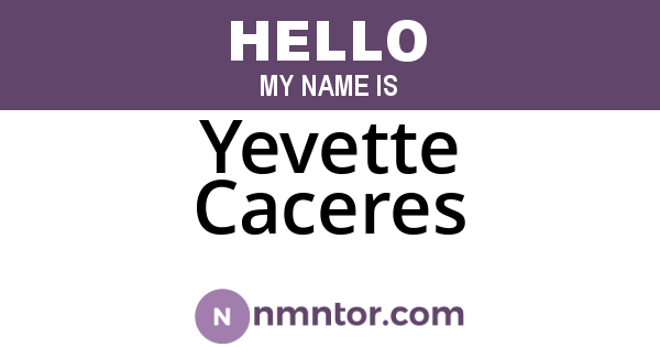 Yevette Caceres