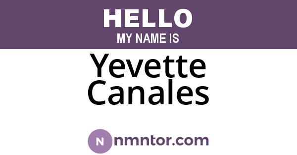Yevette Canales