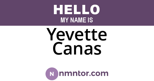 Yevette Canas