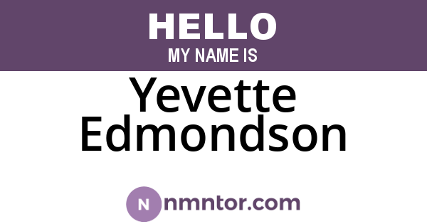 Yevette Edmondson