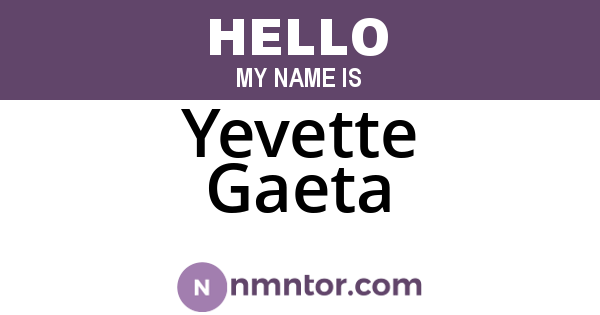 Yevette Gaeta