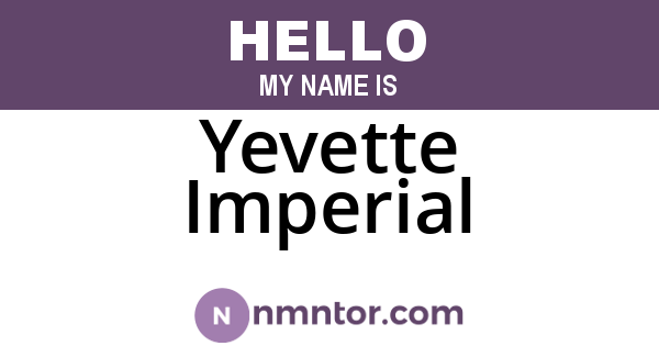 Yevette Imperial
