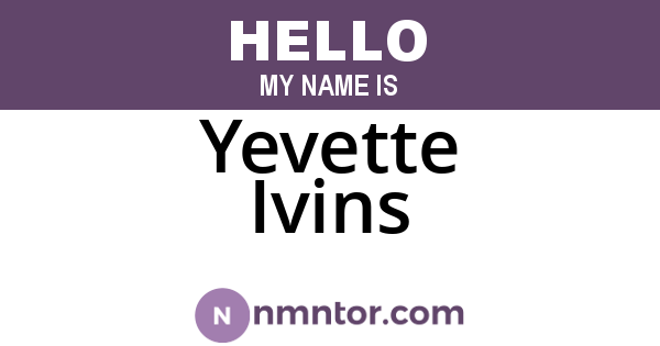 Yevette Ivins