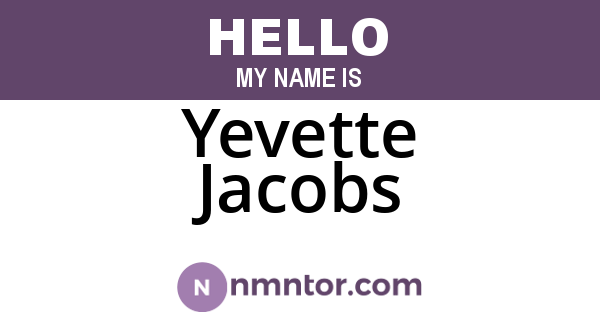 Yevette Jacobs