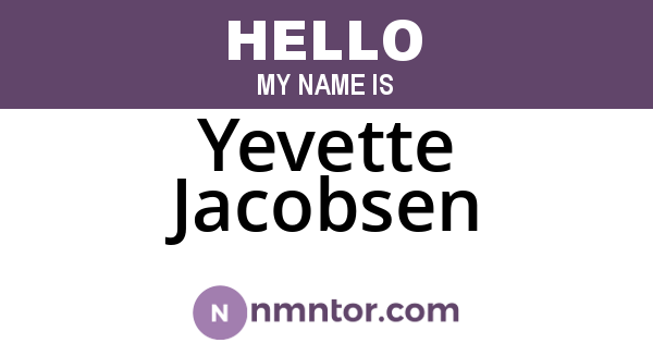 Yevette Jacobsen