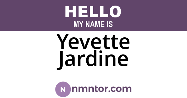 Yevette Jardine