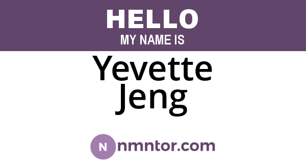 Yevette Jeng