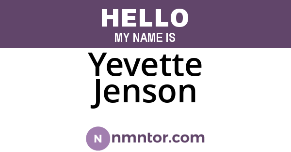 Yevette Jenson