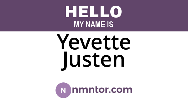 Yevette Justen