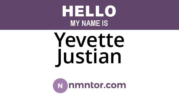 Yevette Justian
