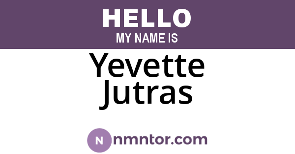 Yevette Jutras