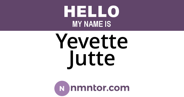 Yevette Jutte