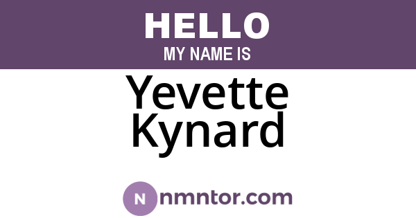 Yevette Kynard