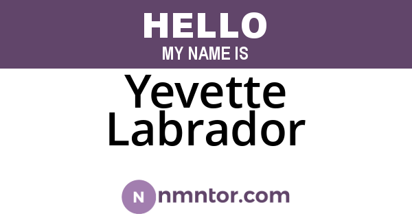 Yevette Labrador
