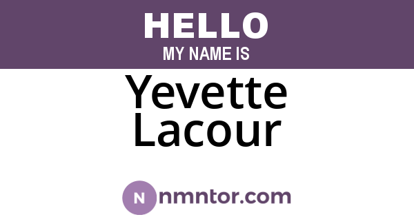 Yevette Lacour