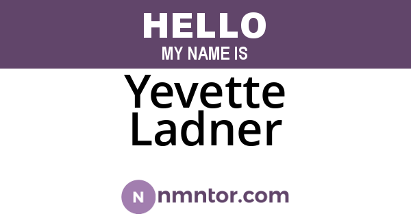 Yevette Ladner