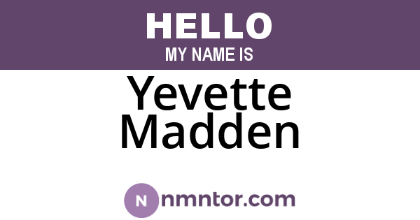 Yevette Madden