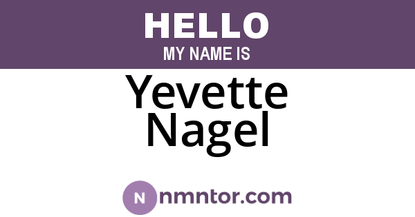Yevette Nagel