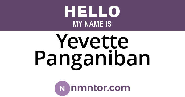 Yevette Panganiban
