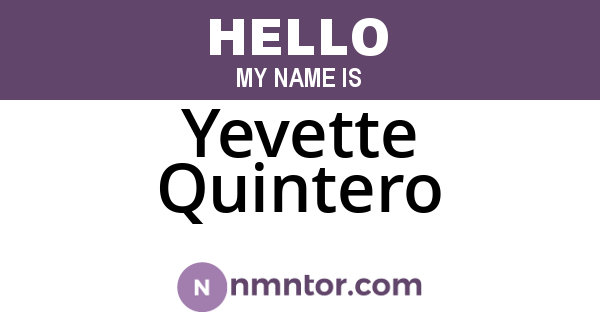 Yevette Quintero