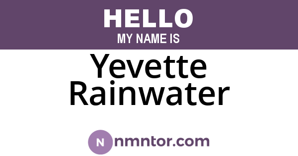 Yevette Rainwater