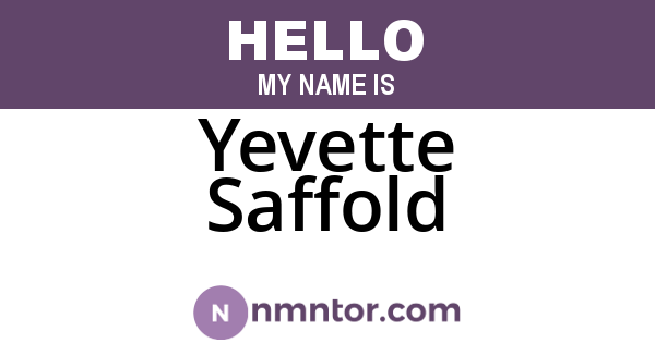 Yevette Saffold
