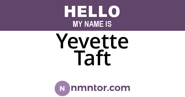 Yevette Taft