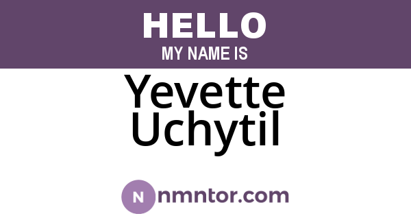 Yevette Uchytil