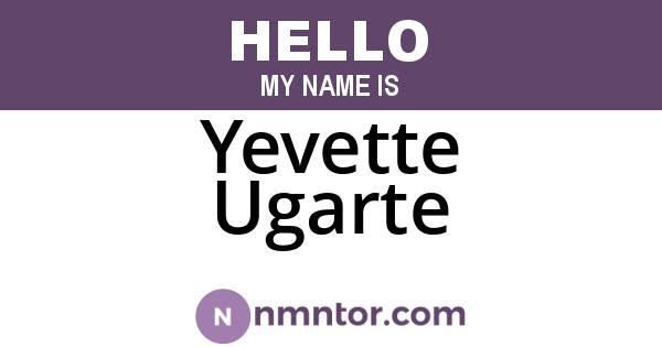 Yevette Ugarte