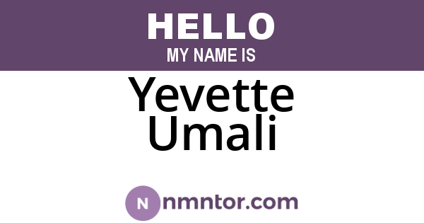 Yevette Umali